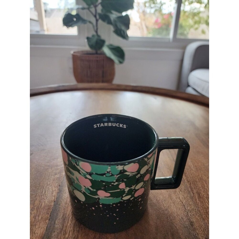 2022 Starbucks Holiday Venetian Marble Forest Green Ceramic Coffee Mug 12oz